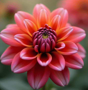 Une dahlias éclatante en pleine floraison en extérieur